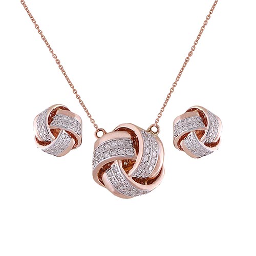 Diamond Pendant Set